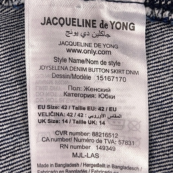 32 WAIST JDY DENIM SKIRT DARK BLUE CLASSIC Y2K STYLE - Picture 7 of 10